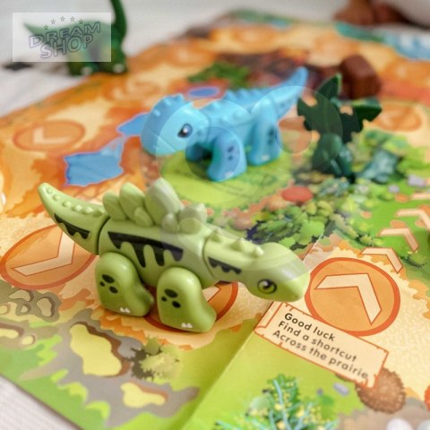 WOOPIE Zestaw Konstrukcyjny 2w1 Gra Planszowa Dinozaury + Kostka 46 el. WOOPIE Zestaw Konstrukcyjny 2w1 Gra Planszowa Dinozaury + Kostka 46 el.