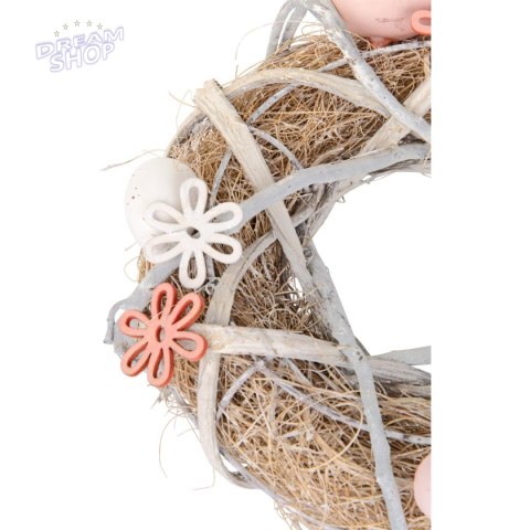 Wianek stroik dekoracyjny grey średnica 24 cm