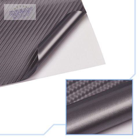 Folia rolka carbon 5D srebrna 1,52x18m Folia rolka carbon 5D srebrna 1,52x18m