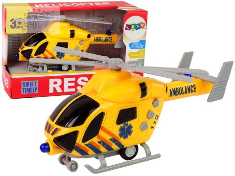 Helikopter Ratunkowy Ambulans Żółty Dźwięk Światła Śmigła Helikopter Ratunkowy Ambulans Żółty Dźwięk Światła Śmigła