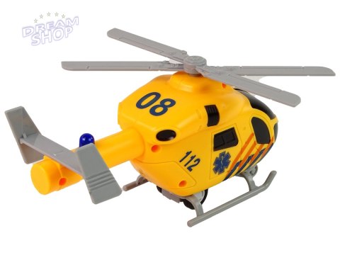 Helikopter Ratunkowy Ambulans Żółty Dźwięk Światła Śmigła Helikopter Ratunkowy Ambulans Żółty Dźwięk Światła Śmigła