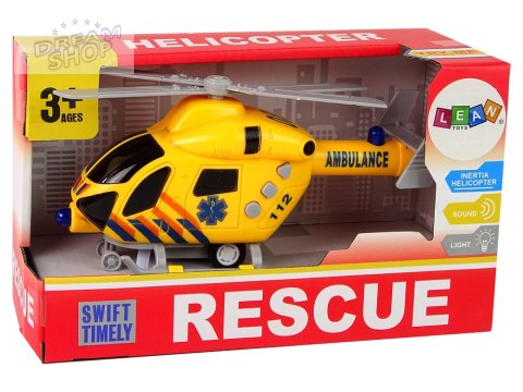 Helikopter Ratunkowy Ambulans Żółty Dźwięk Światła Śmigła Helikopter Ratunkowy Ambulans Żółty Dźwięk Światła Śmigła