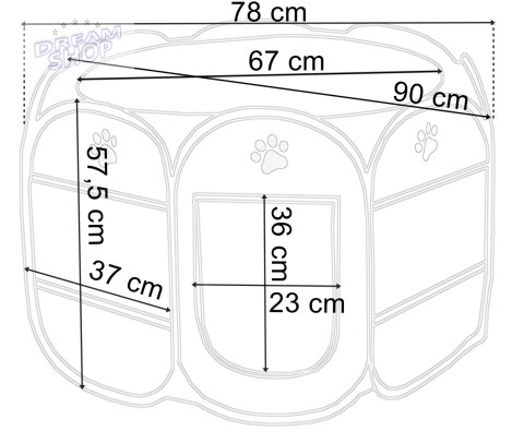 Kojec materiałowy dla zwierząt SKIPER XL szary Kojec materiałowy dla zwierząt SKIPER XL szary