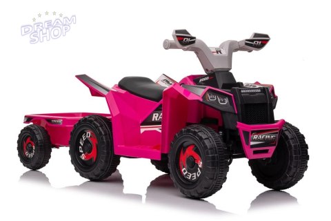 Quad Na Akumulator XMX630T Różowy Z Przyczepą