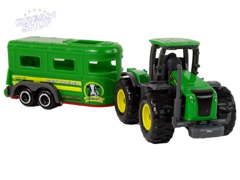 Traktor z Przyczepą Plastikowy Zielony Traktor z Przyczepą Plastikowy Zielony