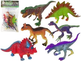 Figurki Dinozaury Kolorowe 6 Sztuk
