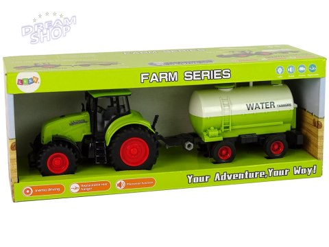 Traktor z Przyczepą Duże Koła Zielony Farma