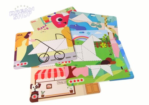 Układanka Tangram 7 Magnetycznych Klocków Układanka Tangram 7 Magnetycznych Klocków