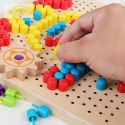 Edukacyjna Układanka Montessori z 250 Kolorowymi Gwoździami Grzybkowymi
