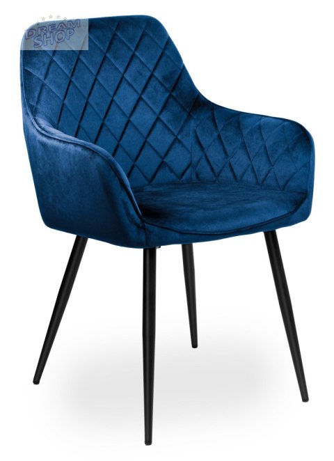 Krzesło aksamitne HAVANA Velvet Granatowe Krzesło aksamitne HAVANA Velvet Granatowe