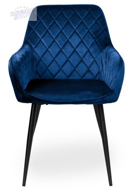 Krzesło aksamitne HAVANA Velvet Granatowe Krzesło aksamitne HAVANA Velvet Granatowe