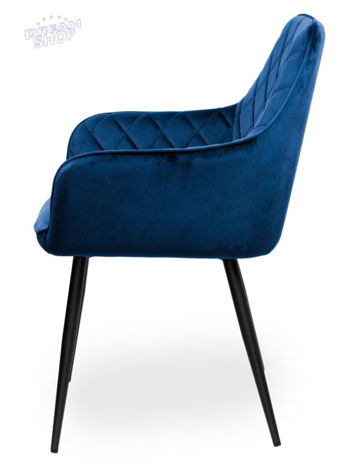 Krzesło aksamitne HAVANA Velvet Granatowe Krzesło aksamitne HAVANA Velvet Granatowe
