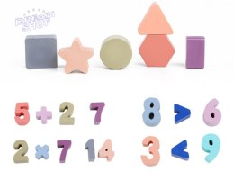 Montessori Puzzle CYFERKI DREWNO Trening MÓZGU