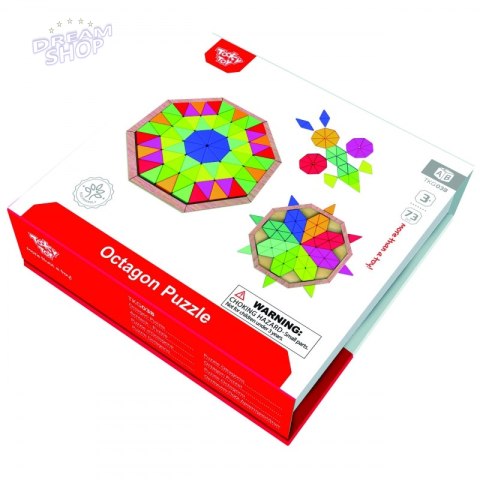 TOOKY TOY Puzzle Ośmiokątne Drewniana Mozaika Edukacyjna (73el.) TOOKY TOY Puzzle Ośmiokątne Drewniana Mozaika Edukacyjna (73el.)