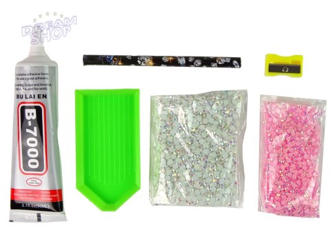 Zestaw Jednorożec DIY Diamenty Kryształki Różowy Zestaw Jednorożec DIY Diamenty Kryształki Różowy
