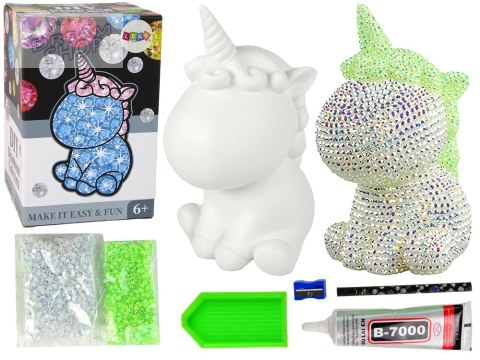 Zestaw Jednorożec DIY Diamenty Kryształki Zielony Zestaw Jednorożec DIY Diamenty Kryształki Zielony