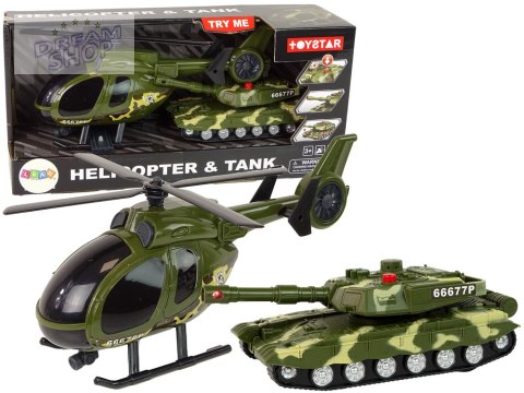 Zestaw Militarny Czołg Napęd Frykcyjny Helikopter Zestaw Militarny Czołg Napęd Frykcyjny Helikopter