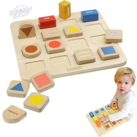 MASTERKIDZ Tablica Edukacyjna Sorter Kształty i Kolory MASTERKIDZ Tablica Edukacyjna Sorter Kształty i Kolory
