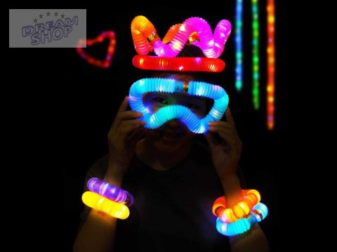 POP TUBE rurki sensoryczne świecące LED 12szt ZA4709 POP TUBE rurki sensoryczne świecące LED 12szt ZA4709
