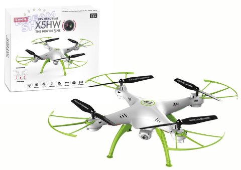 Zdalnie Sterowany Dron X5HW Biało-Zielony Zdalnie Sterowany Dron X5HW Biało-Zielony