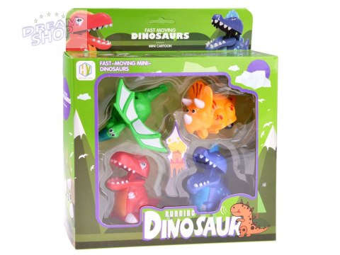 Zestaw jeżdzące dinozaury 4szt napęd ZA4735 Zestaw jeżdzące dinozaury 4szt napęd ZA4735