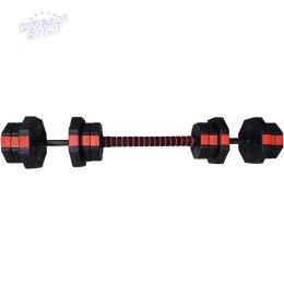 REGULOWANE HANTLE TRENINGOWE 2x10KG Z FUNKCJĄ SZTANGI ENERO FIT