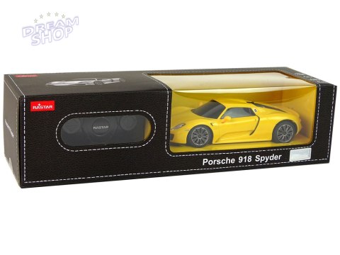 Auto R/C Porsche 918 1:24 Rastar Żółte Auto R/C Porsche 918 1:24 Rastar Żółte