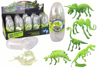 Świecący W Ciemności Szkielet 3D Dinozaury Mamut w Jajku