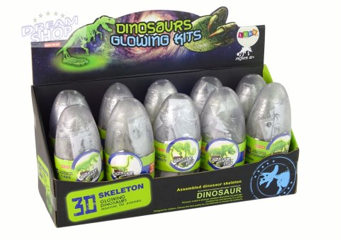 Świecący W Ciemności Szkielet 3D Dinozaury Mamut w Jajku Świecący W Ciemności Szkielet 3D Dinozaury Mamut w Jajku