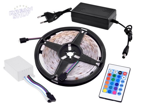 Taśma LED 5m RGB + pilot Wodoodporna ZA4824 Taśma LED 5m RGB + pilot Wodoodporna ZA4824