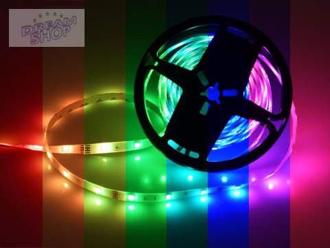 Taśma LED 5m RGB + pilot Wodoodporna ZA4824 Taśma LED 5m RGB + pilot Wodoodporna ZA4824