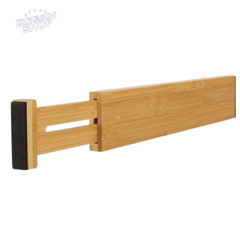 Organizer do szuflady regulowany separator bambusowy 43x6x1,5cm 1 sztuka Organizer do szuflady regulowany separator bambusowy 43x6x1,5cm 1 sztuka