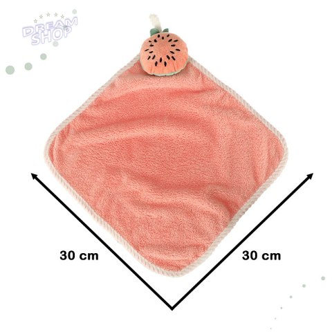 Ręcznik ręczniczek do rąk dla dzieci do przedszkola 30x30cm różowy arbuz Ręcznik ręczniczek do rąk dla dzieci do przedszkola 30x30cm różowy arbuz