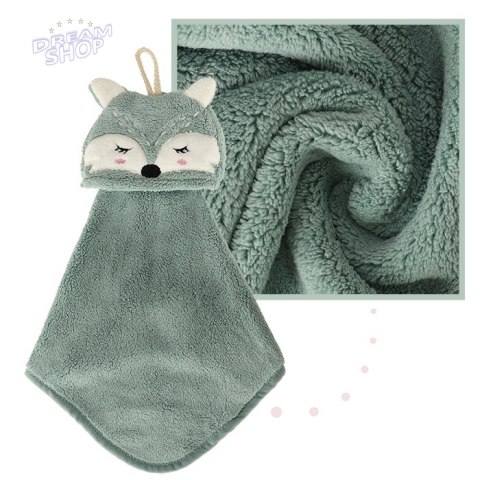 Ręcznik ręczniczek do rąk dla dzieci do przedszkola 42x25cm niebieski lisek Ręcznik ręczniczek do rąk dla dzieci do przedszkola 42x25cm niebieski lisek