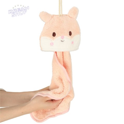 Ręcznik ręczniczek do rąk dla dzieci do przedszkola 42x25cm różowy królik Ręcznik ręczniczek do rąk dla dzieci do przedszkola 42x25cm różowy królik