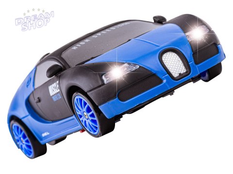 Samochód Do Driftu, Auto RC Drift 1:24 2,4 GHz 4WD CZARNO-NIEBIESKIE BUGATTI