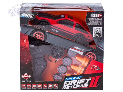 Samochód Do Driftu, Auto RC Drift 1:24 2,4 GHz 4WD CZERWONA TOYOTA Samochód Do Driftu, Auto RC Drift 1:24 2,4 GHz 4WD CZERWONA TOYOTA