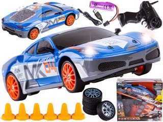 Samochód Do Driftu, Auto RC Drift 1:24 2,4 GHz 4WD NIEBIESKIE FERRARI