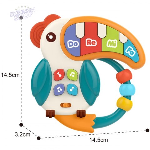 WOOPIE Pianinko Muzyczne 3w1 Sensoryczne Gryzak Pelikan WOOPIE Pianinko Muzyczne 3w1 Sensoryczne Gryzak Pelikan