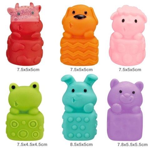 WOOPIE Zwierzątka Sensoryczne Miękkie Zestaw 6 szt WOOPIE Zwierzątka Sensoryczne Miękkie Zestaw 6 szt