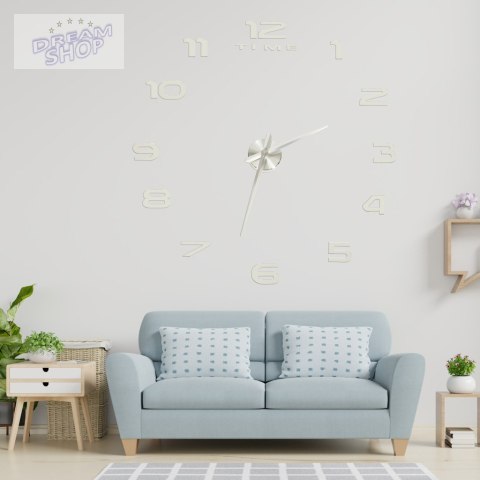Zegar ścienny duży 80-120cm srebrny 12 cyfr Zegar ścienny duży 80-120cm srebrny 12 cyfr