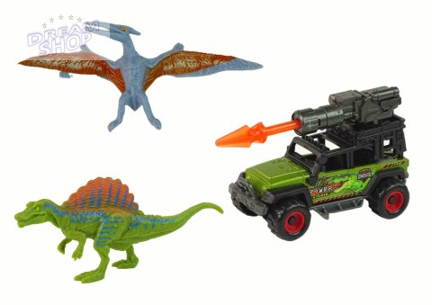 Dinozaury Figurki Zestaw Auto Rakieta Pomarańczowy Dinozaury Figurki Zestaw Auto Rakieta Pomarańczowy