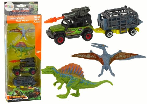 Dinozaury Zestaw Samochód Z Rakietą Przyczepa Dinozaury Zestaw Samochód Z Rakietą Przyczepa
