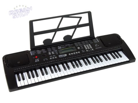 Keyboard Z Mikrofonem Instrument Muzyczny Czarny Keyboard Z Mikrofonem Instrument Muzyczny Czarny
