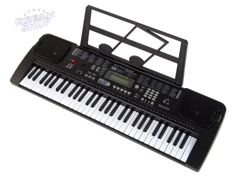 Keyboard Z Mikrofonem Instrument Muzyczny Czarny Keyboard Z Mikrofonem Instrument Muzyczny Czarny