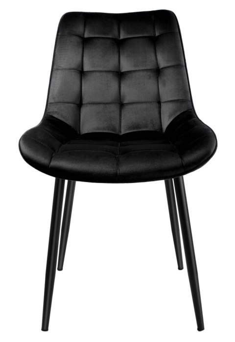 Krzesło NORMAN czarne velvet
