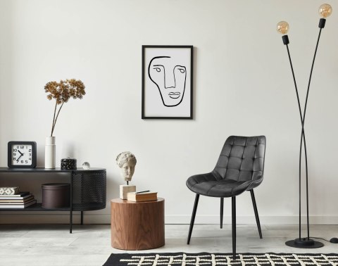 Krzesło NORMAN grafitowe velvet