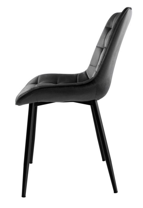 Krzesło NORMAN grafitowe velvet