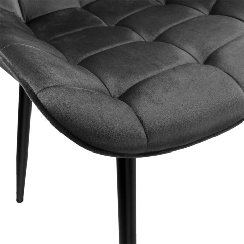 Krzesło NORMAN grafitowe velvet
