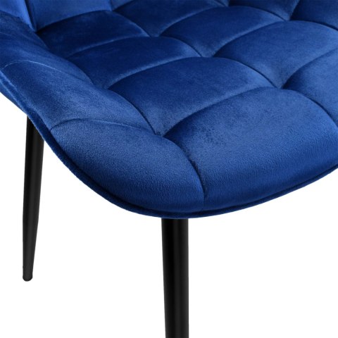 Krzesło NORMAN granatowe velvet